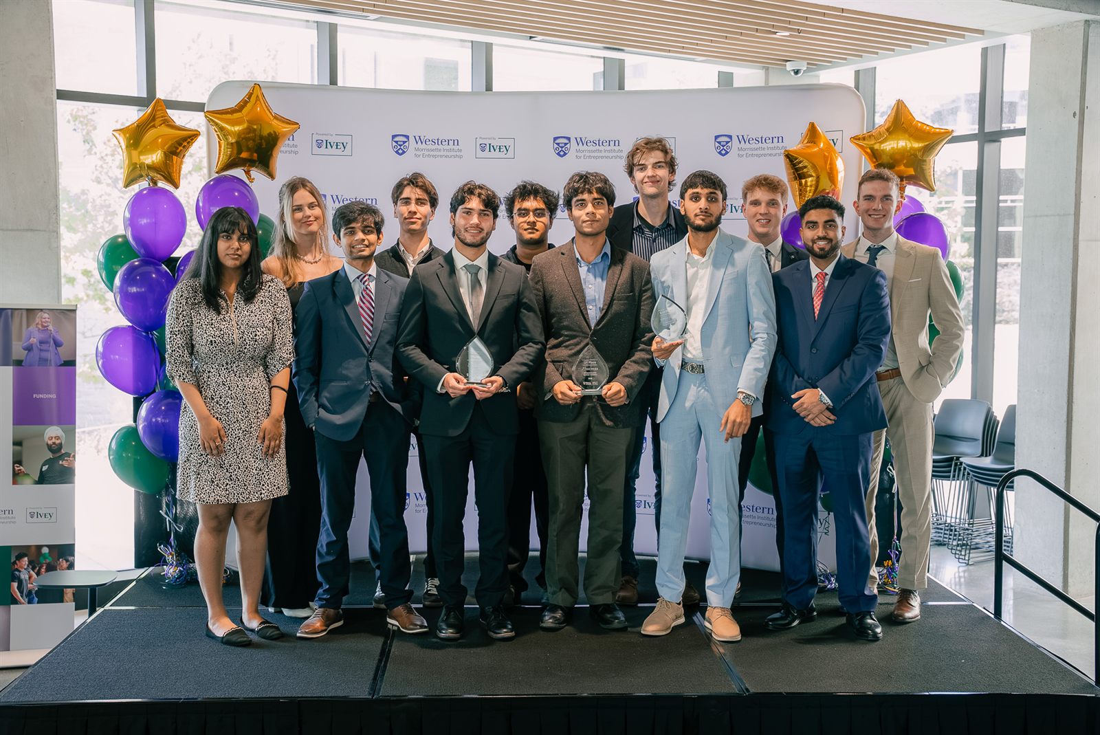 Ahad Padania with the cohort on demo day