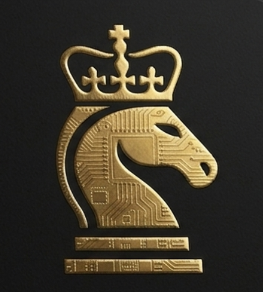Wager960 — crowned circuit-knight emblem